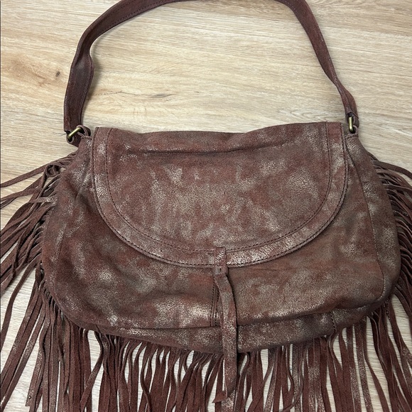 Hobo International Suede Fringe Shoulder Bag - Picture 3 of 5